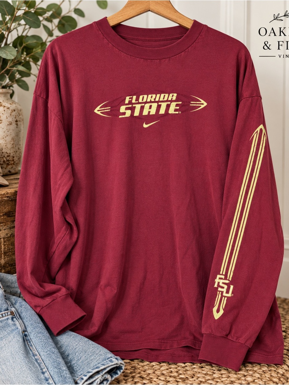 Vintage Florida State Long Sleeve Tee by Nike - Garnet/Gold
